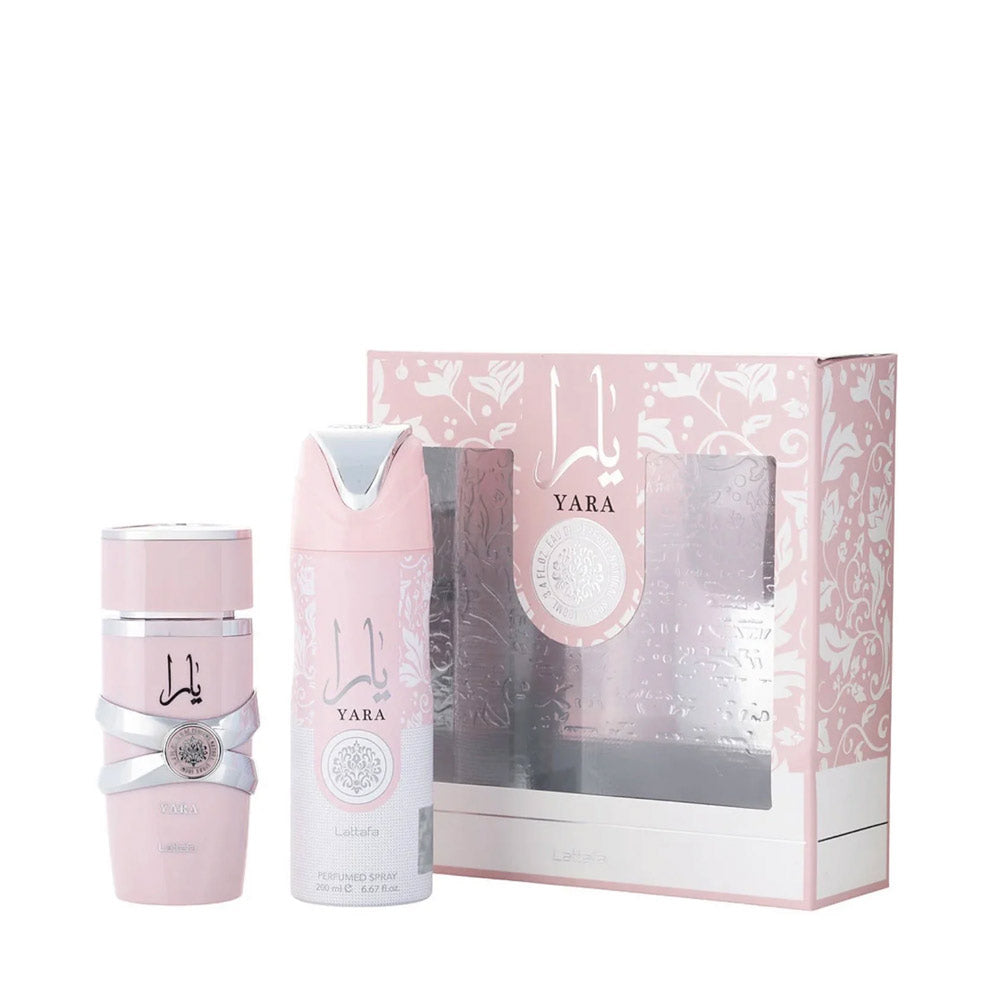 Lattafa-Yara 2pc Gift Set Includes 3.4 EDP & 6.8 Body Spray